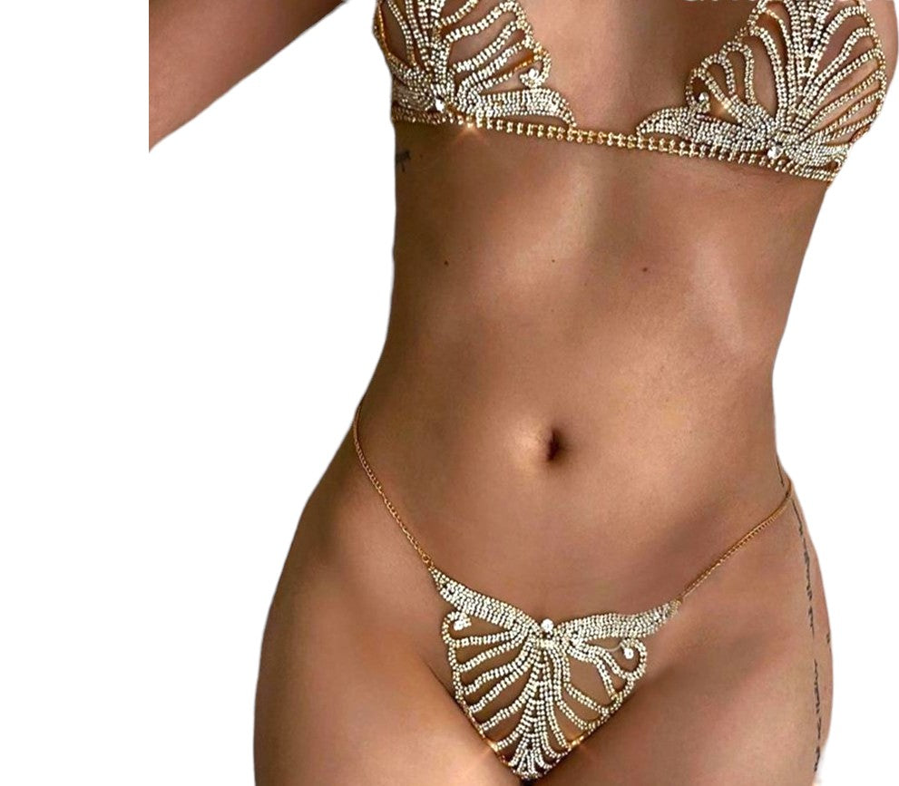 Crystal Lingerie Chain for Women Bling Rhinestone Bra Body Chain Body –  CaliShadow