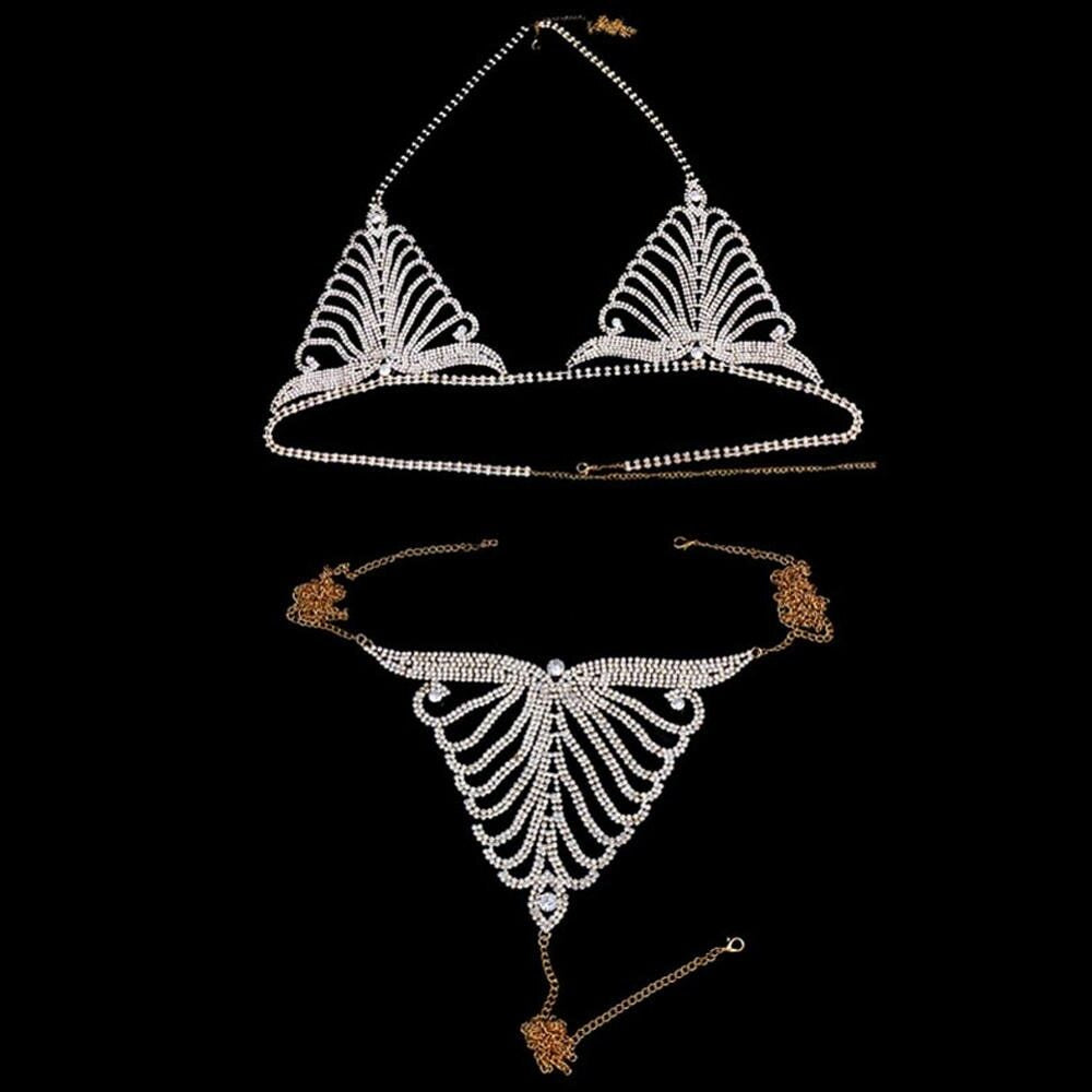 Crystal Lingerie Chain for Women Bling Rhinestone Bra Body Chain Body CaliShadow Crystal Lingerie Chain for Women Bling Rhinestone Bra Body Chain Body CaliShadow